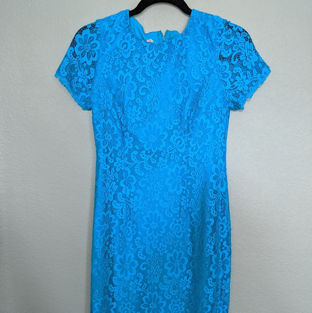 Maggy London Bright Blue Lace 👗 Dress